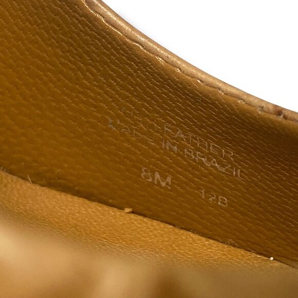 Tory Burch Women Tan Brown Croc Embossed Leather Platform Pumps Heels Size 8 M - Picture 16 of 16